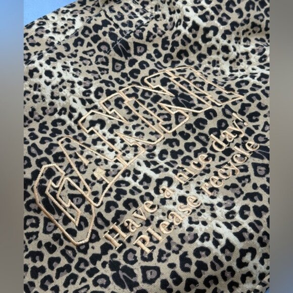 🆕 GANNI 🧿 NWOT Oversized XXL Canvas Tote Bag, Leopard Print - Picture 14 of 15